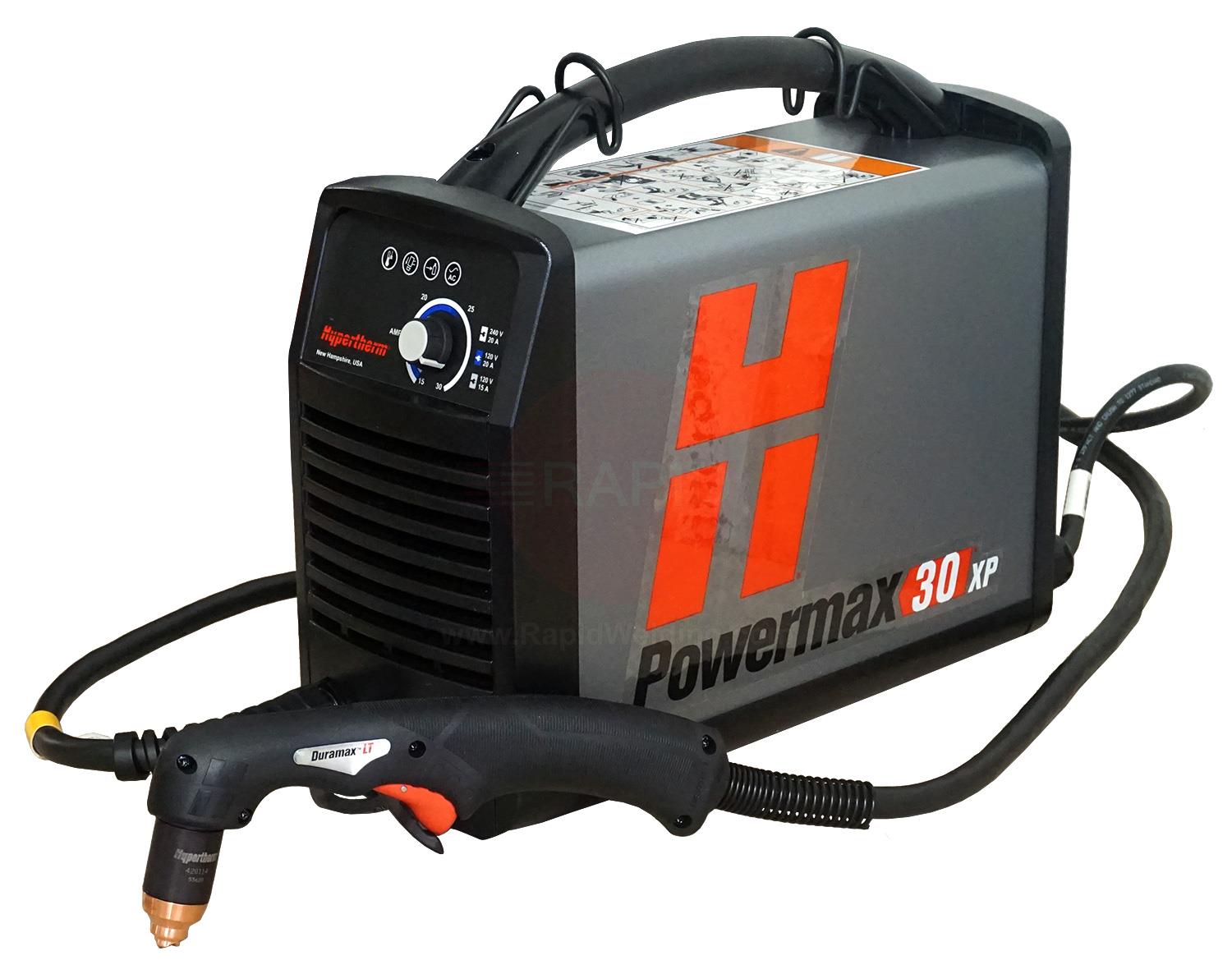 088083  Hypertherm Powermax 30 XP Plasma Cutter with 4.5m Torch & Case, Dual Voltage 110v & 240v CE